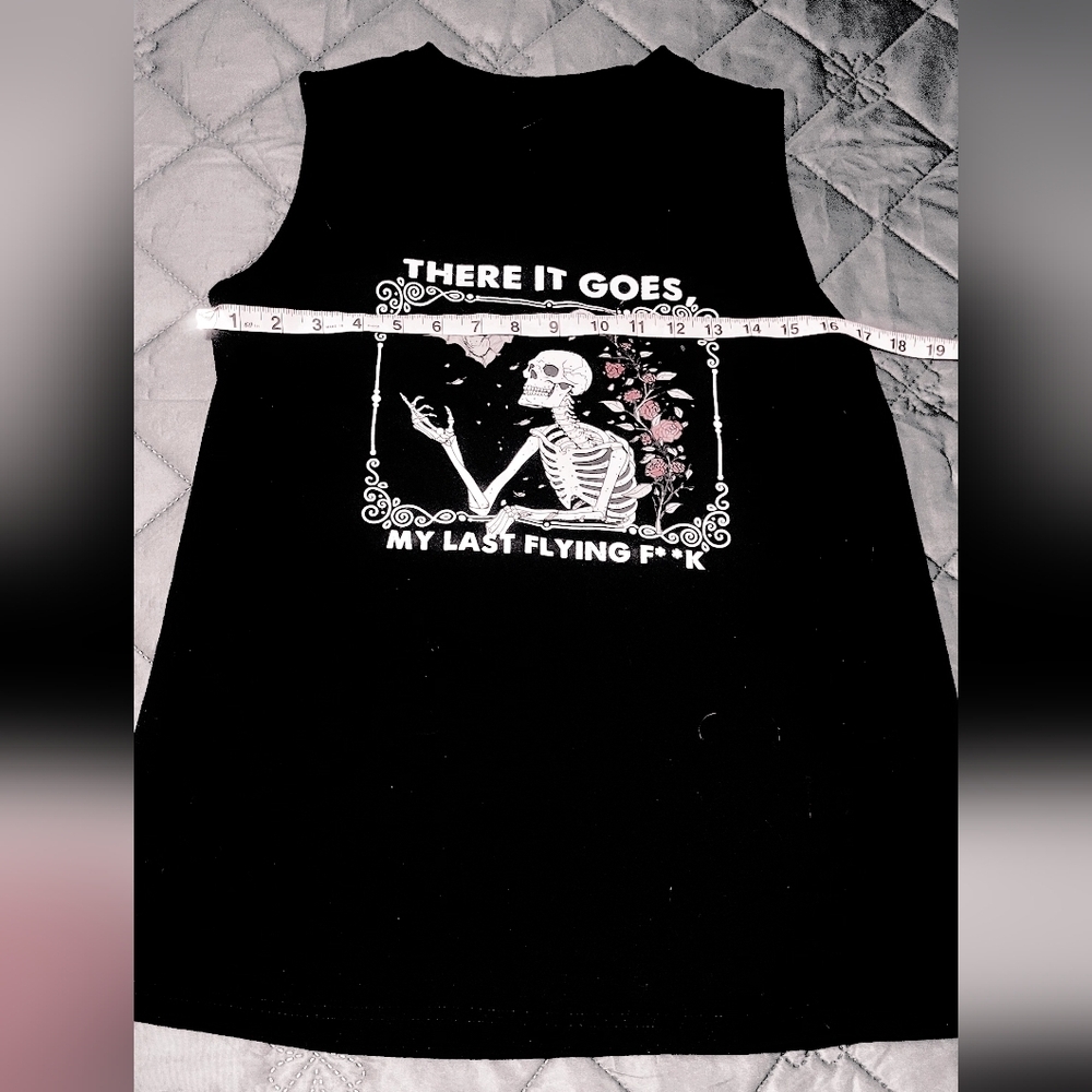 Gthic Black Graphic Tank Top. Unisex Mens Med. Wmn Sz Large - Picture 5 of 7